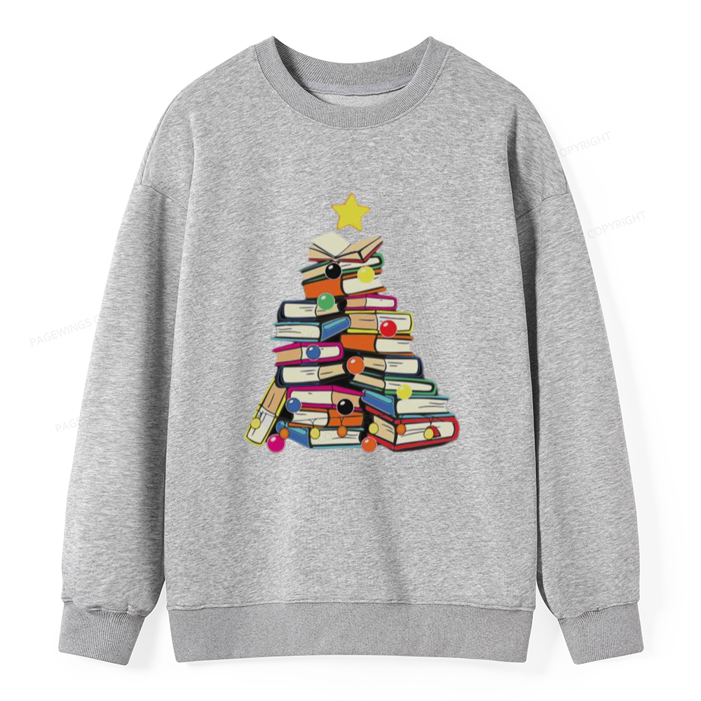 Pagewings Christmas Tree Bookworm Unisex Classic Sweatshirt