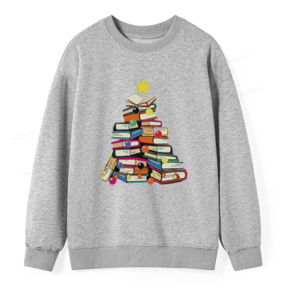 Pagewings Christmas Tree Bookworm Unisex Classic Sweatshirt