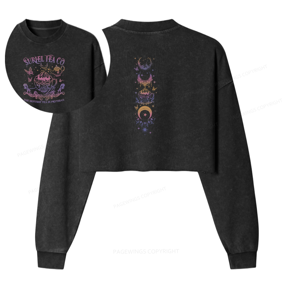 Pagewings Suriel Tea Co Washed Crop Sweatshirt