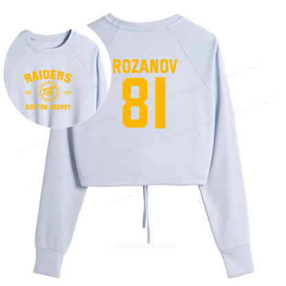Pagewings Romance Novel Lover Cropped Sweatshirt 
