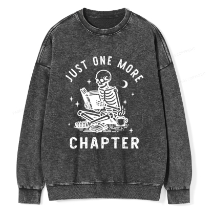 Pagewings Just One More Chapter Bookish lover Classic T-Shirt Unisex Washed Sweatshirt