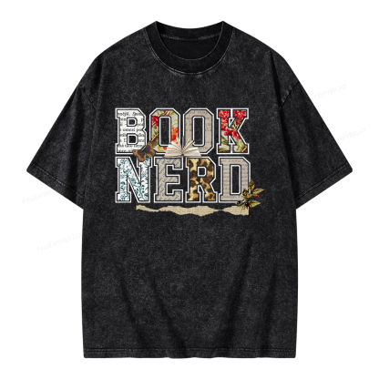 Pagewings Book Nerd Unisex Washed T-shirt