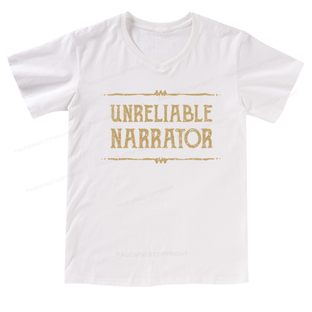 Pagewings Unreliable Narrator V-neck T-shirt