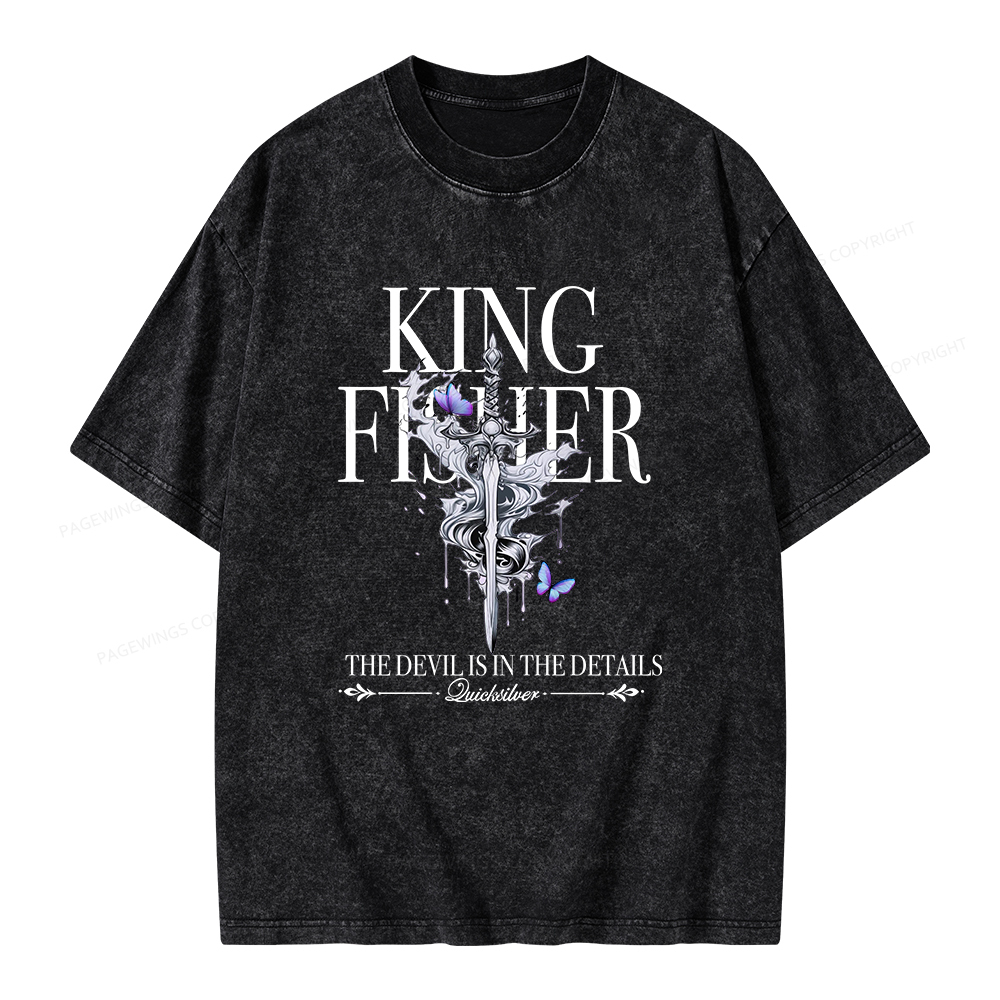 Pagewings Kingfisher Unisex Washed T-shirt