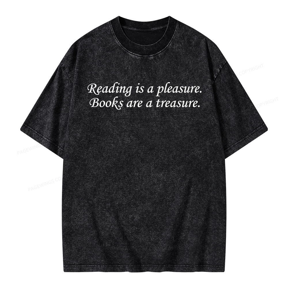 Pagewings Reading Is A Pleasure Unisex Washed T-shirt