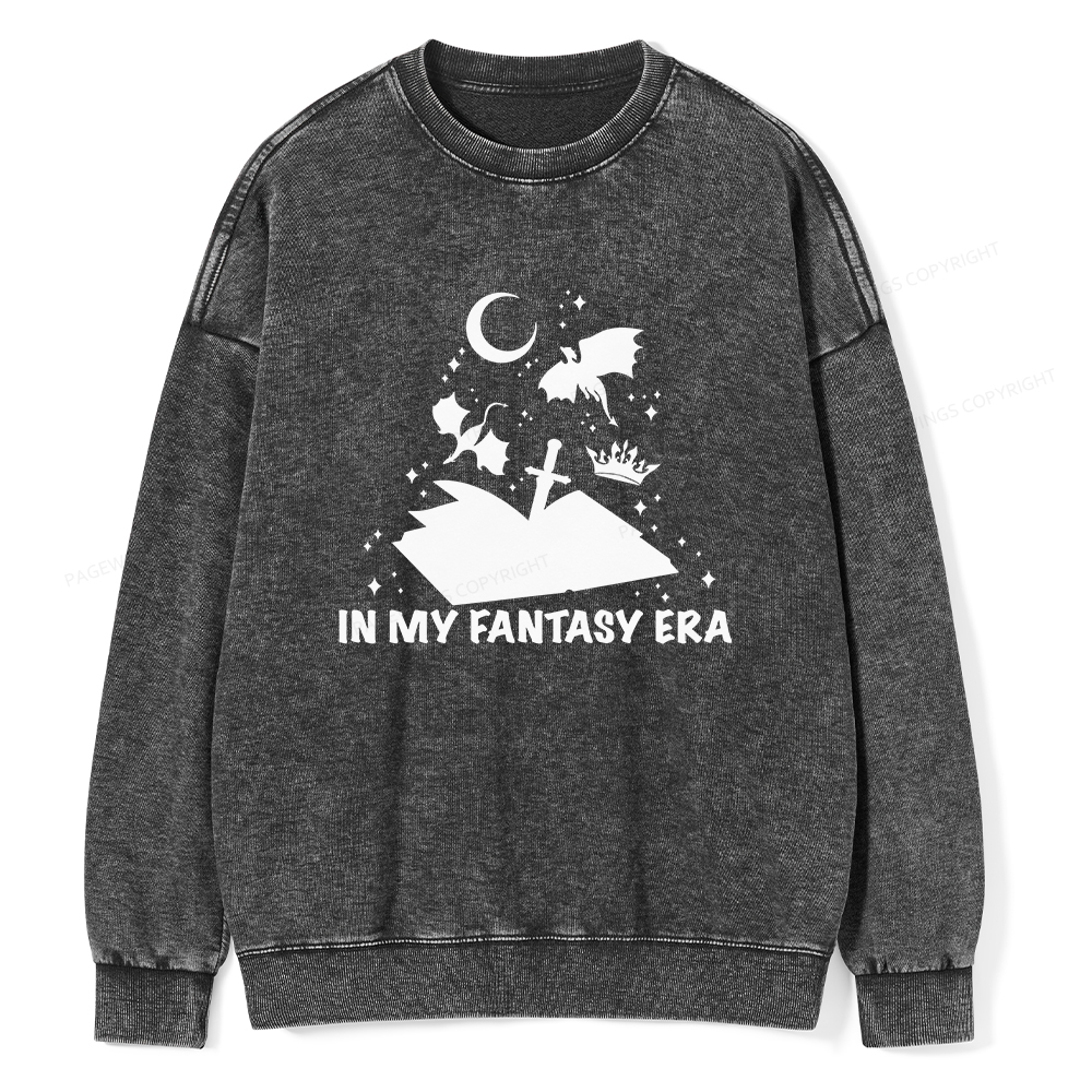 Pagewings In My Fantasy Era Unisex Washed Sweatshirt