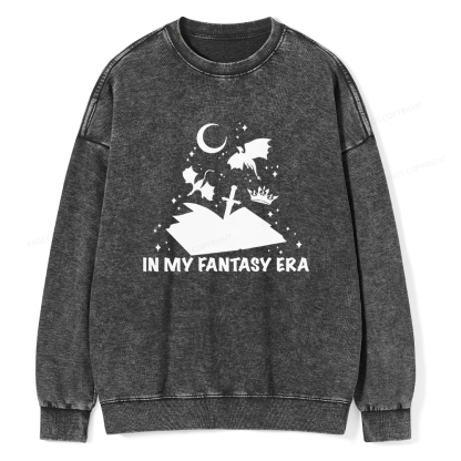 Pagewings In My Fantasy Era Unisex Washed Sweatshirt