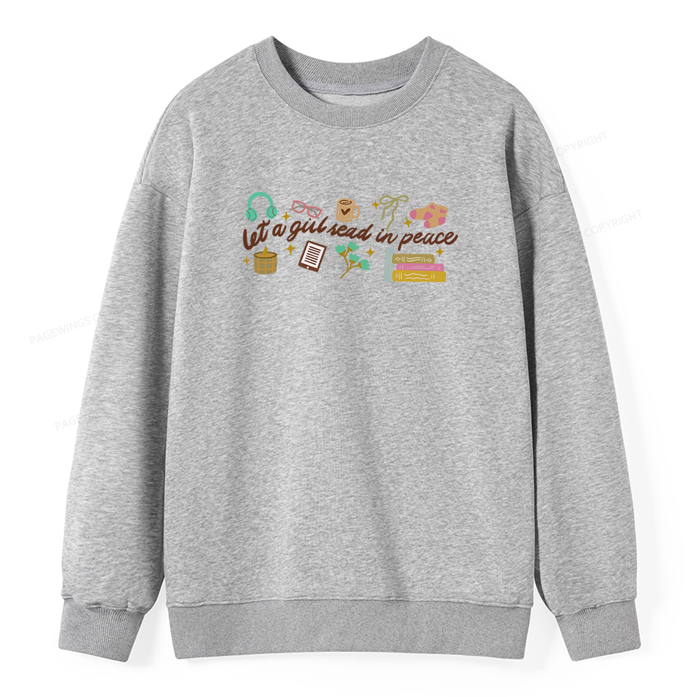 Pagewings Let a Girl Read in Peace Unisex Classic Sweatshirt