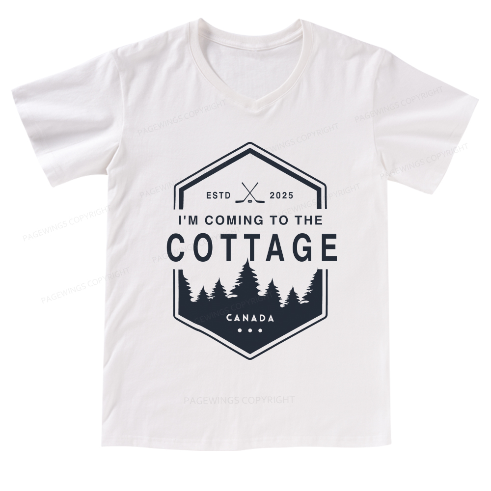 Pagewings Coming To The Cottage V-neck T-shirt