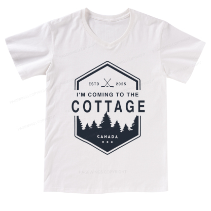 Pagewings Coming To The Cottage V-neck T-shirt