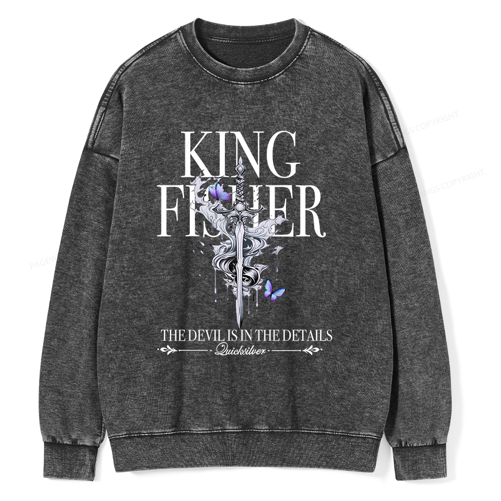 Pagewings Kingfisher Unisex Washed Sweatshirt