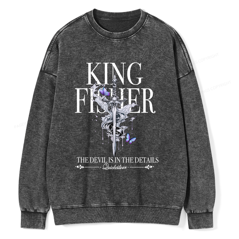 Pagewings Kingfisher Unisex Washed Sweatshirt