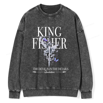 Pagewings Kingfisher Unisex Washed Sweatshirt