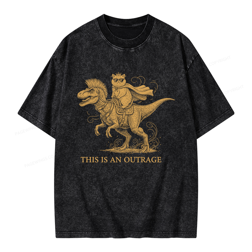 Pagewings This Is An Outrage Unisex Washed T-shirt