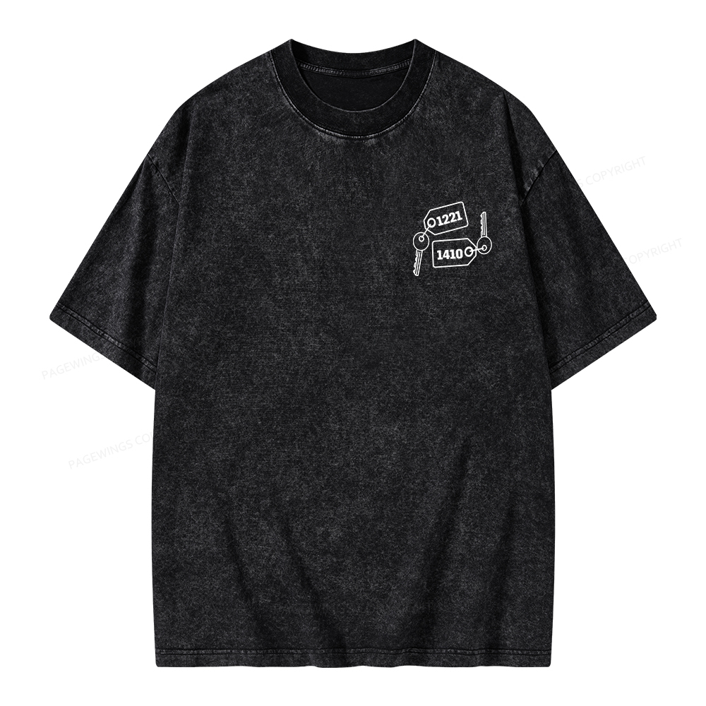 Pagewings Room Numbers Unisex Washed T-shirt