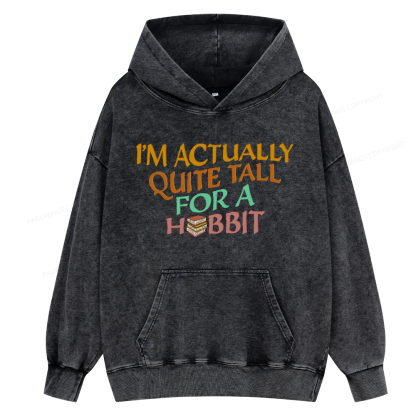 Pagewings I'm Actually Quite Tall Unisex Washed Hoodie