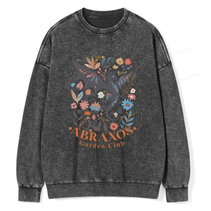 Pagewings Abraxos Flower Shirt Unisex Washed Sweatshirt