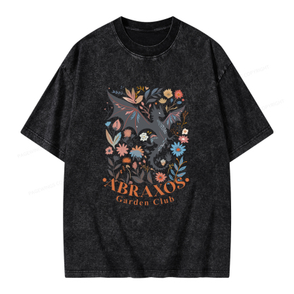 Pagewings Abraxos Flower Shirt Unisex Washed T-shirt