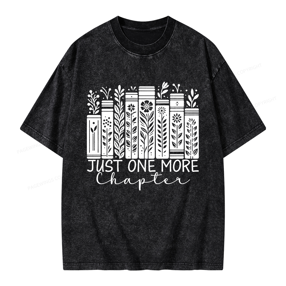 Pagewings Just One More Chapter Unisex Washed T-shirt