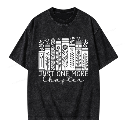 Pagewings Just One More Chapter Unisex Washed T-shirt