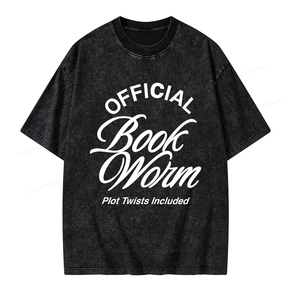 Pagewings Official Bookworm Unisex Washed T-shirt