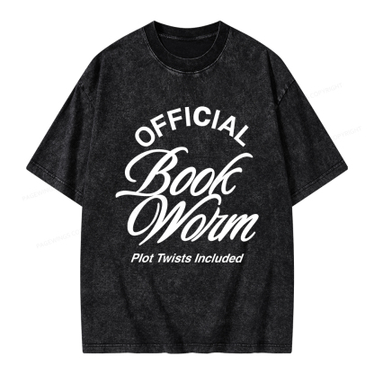 Pagewings Official Bookworm Unisex Washed T-shirt