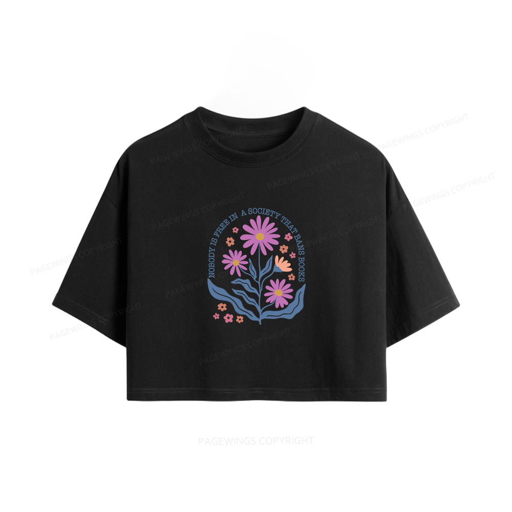 Pagewings Read Banned Books Women Crop Tops