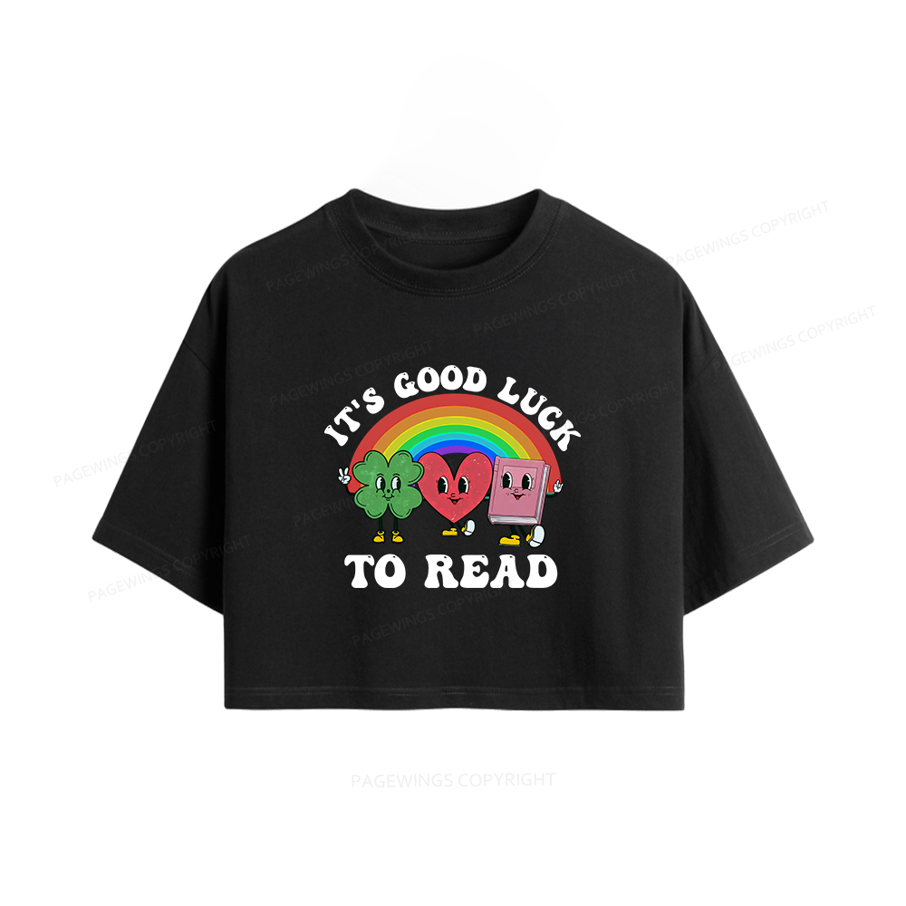 Pagewings St. Patrick's Day Librarian Women Crop Tops