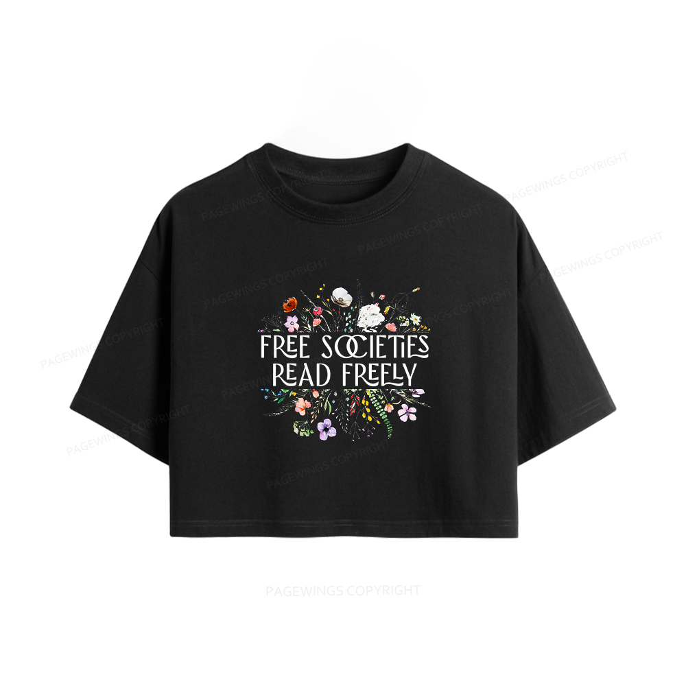 Pagewings Free Societies Read Freely Women Crop Tops