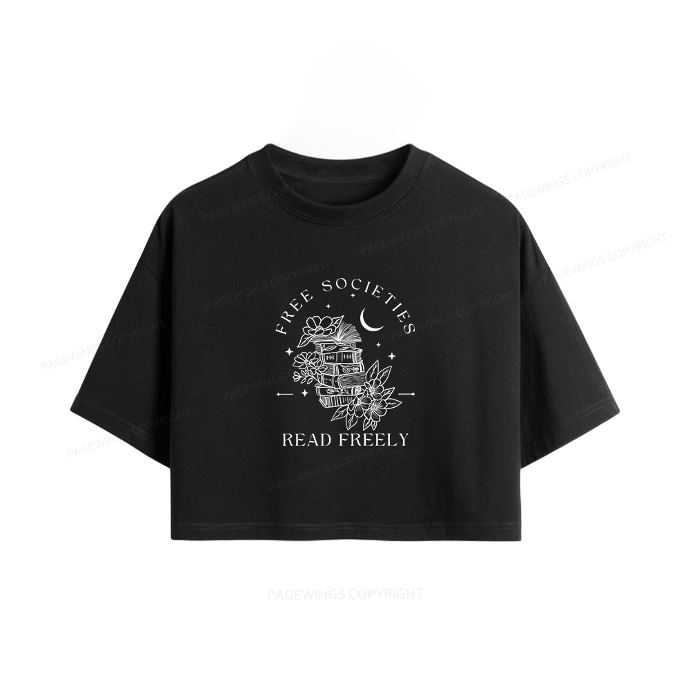 Pagewings Free Societies Read Freely Women Crop Tops