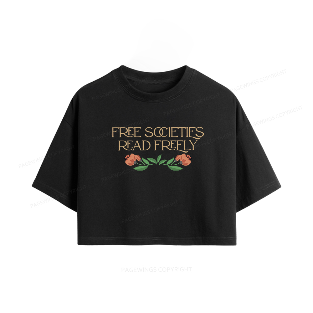 Pagewings Free Societies Read Freely Women Crop Tops