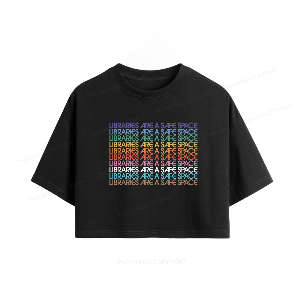 Pagewings Libraries Are For Everyone Women Crop Tops