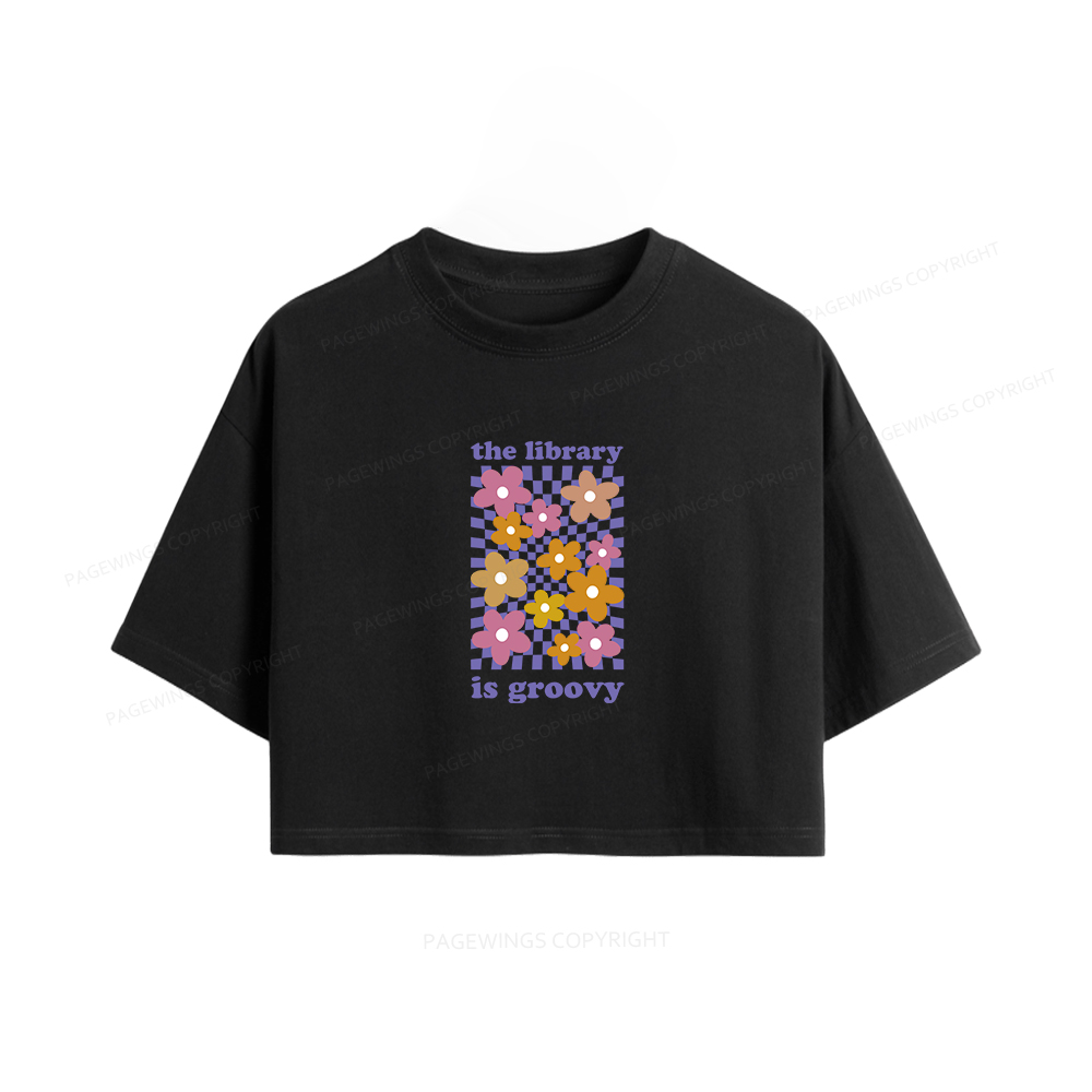 Pagewings The Library is Groovy Women Crop Tops
