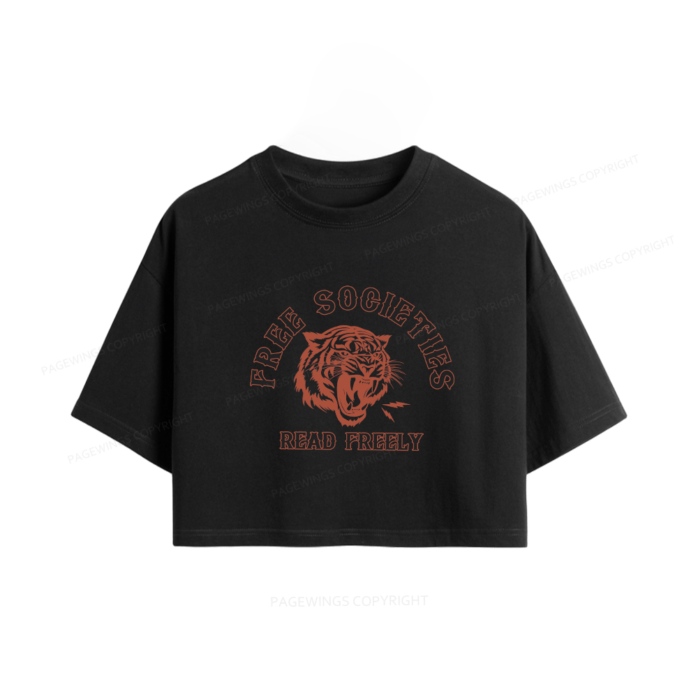 Pagewings Free Societies Read Freely Women Crop Tops