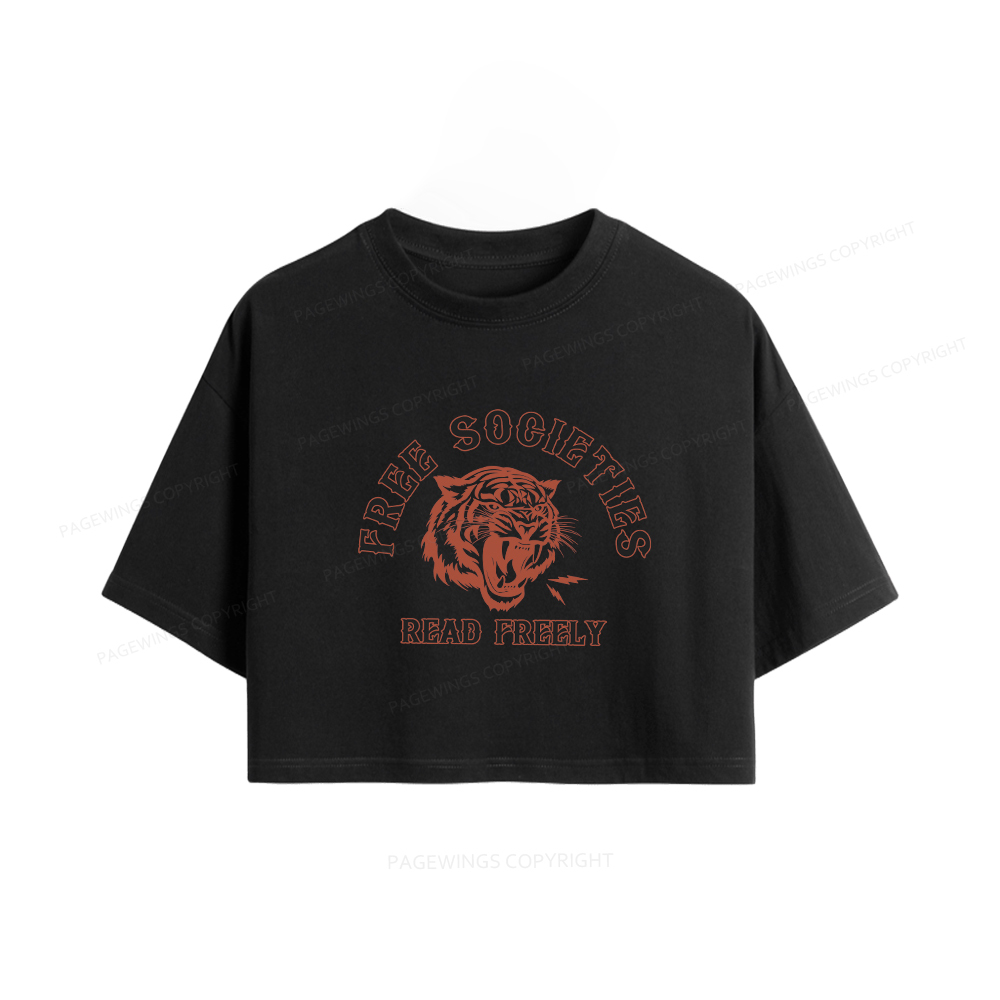 Pagewings Free Societies Read Freely Women Crop Tops