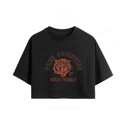 Pagewings Free Societies Read Freely Women Crop Tops