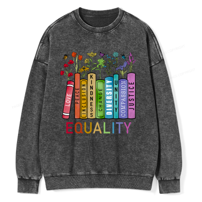 Pagewings Equal Rights Shirt Unisex Washed Sweatshirt