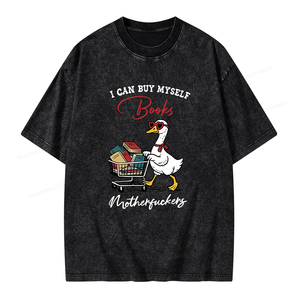 Pagewings I Can Buy Myself Books Unisex Washed T-shirt