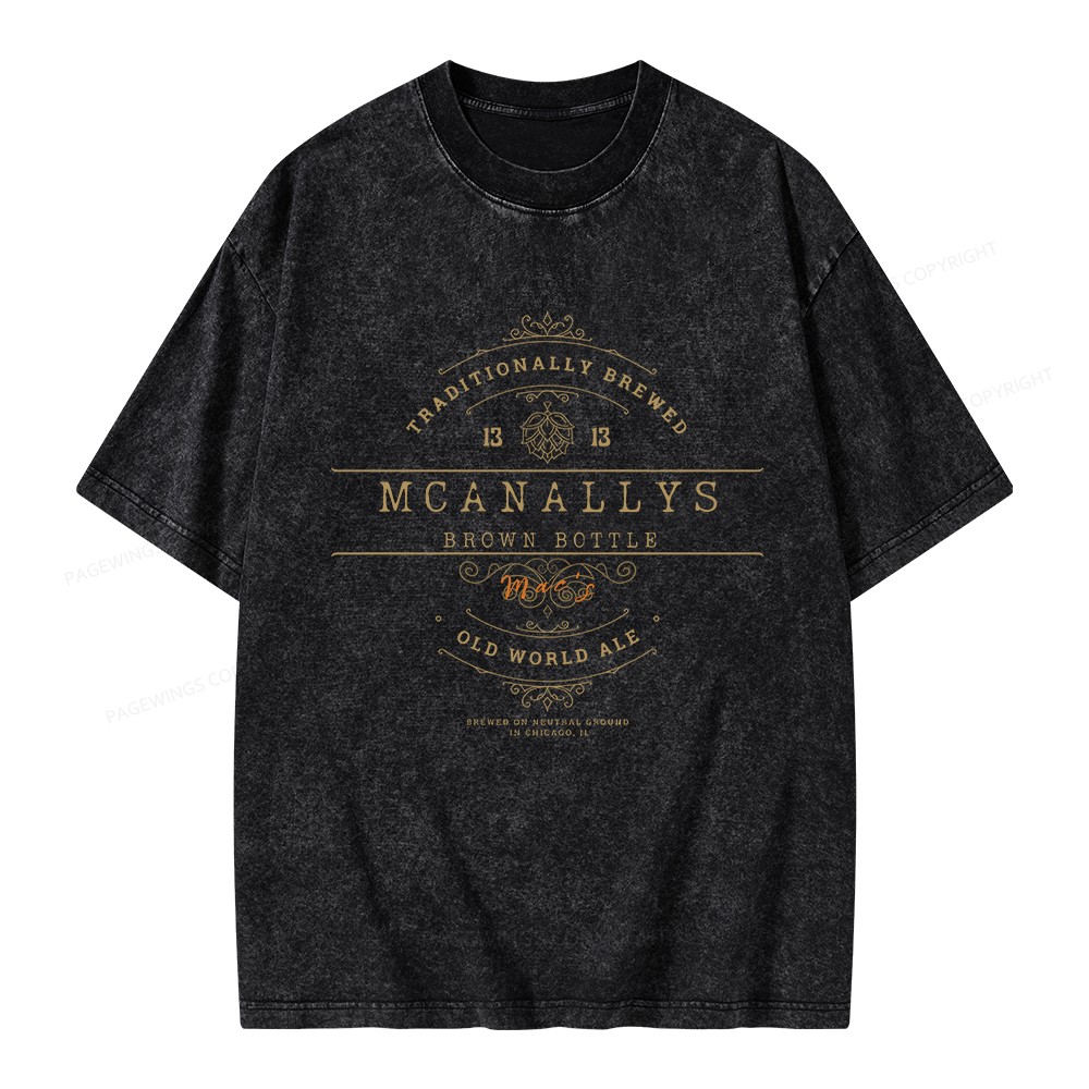 Pagewings Old World Pub Unisex Washed T-shirt