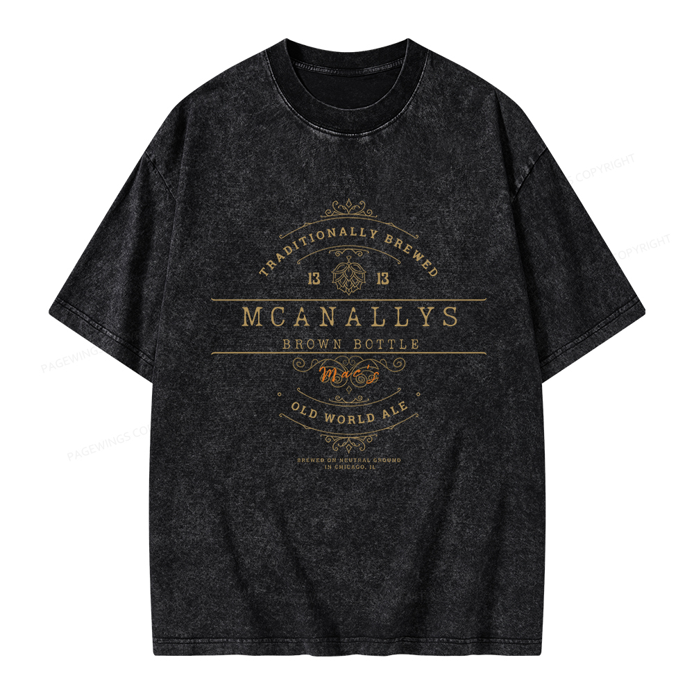 Pagewings Old World Pub Unisex Washed T-shirt