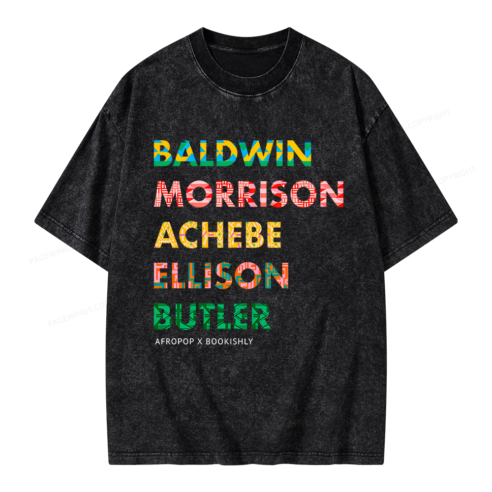 Pagewings Afropop X Bookishly Unisex Washed T-shirt