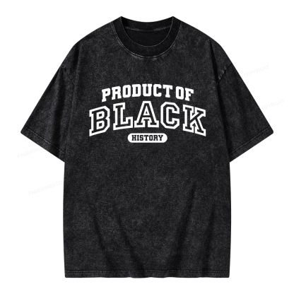 Pagewings Product of Black History Unisex Washed T-shirt