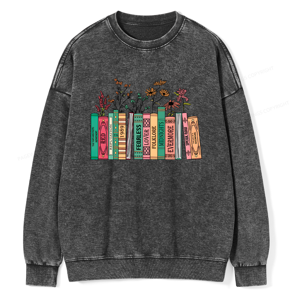 Pagewings Book Lover Unisex Washed Sweatshirt