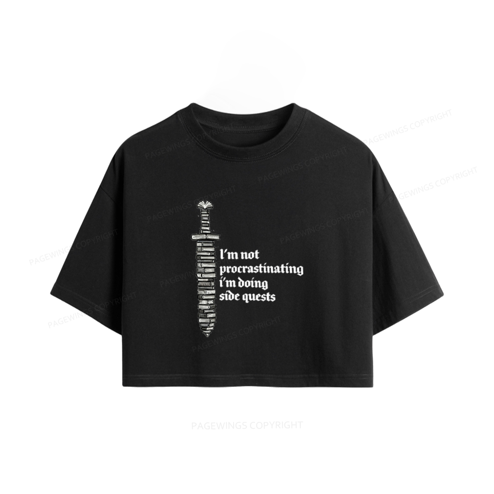 Pagewings I'm Doing Side Quests Women Crop Tops