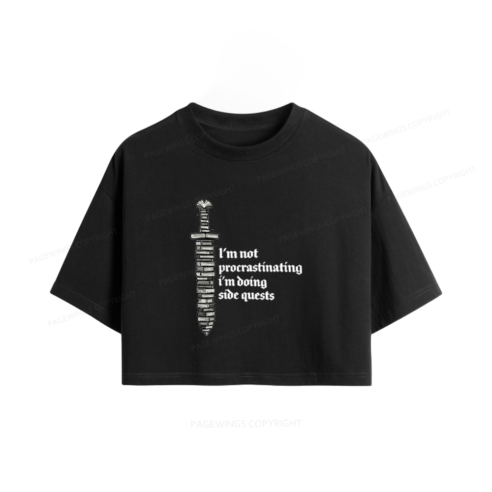 Pagewings I'm Doing Side Quests Women Crop Tops