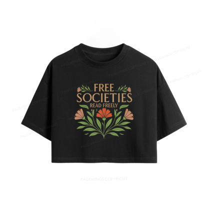 Pagewings Free Societies Read Freely Women Crop Tops