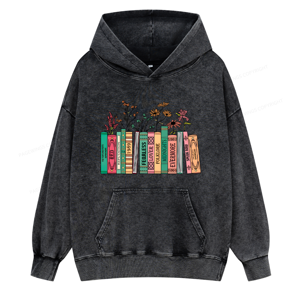 Pagewings Book Lover Unisex Washed Hoodie