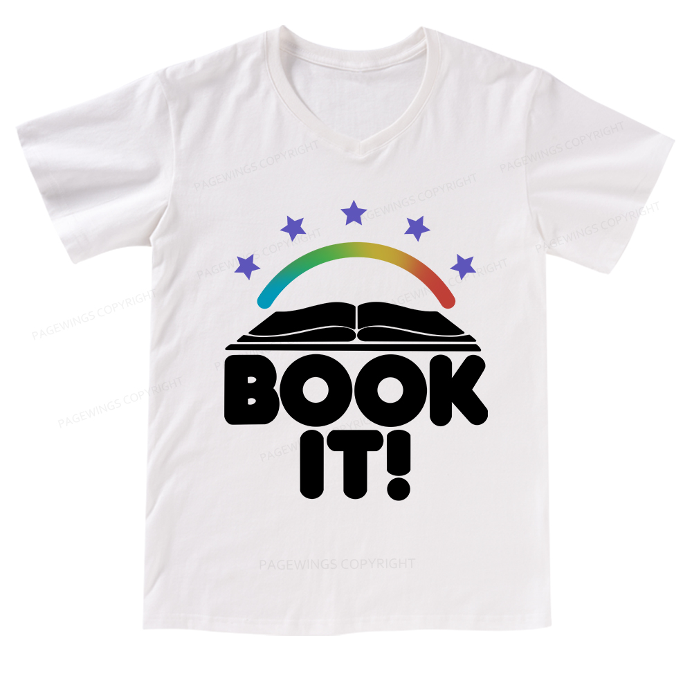 Pagewings Book It V-neck T-shirt