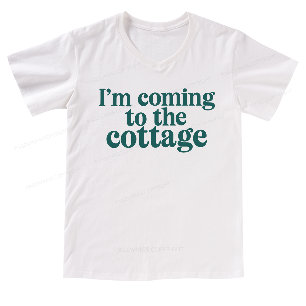 Pagewings I'm Coming To The Cottage V-neck T-shirt