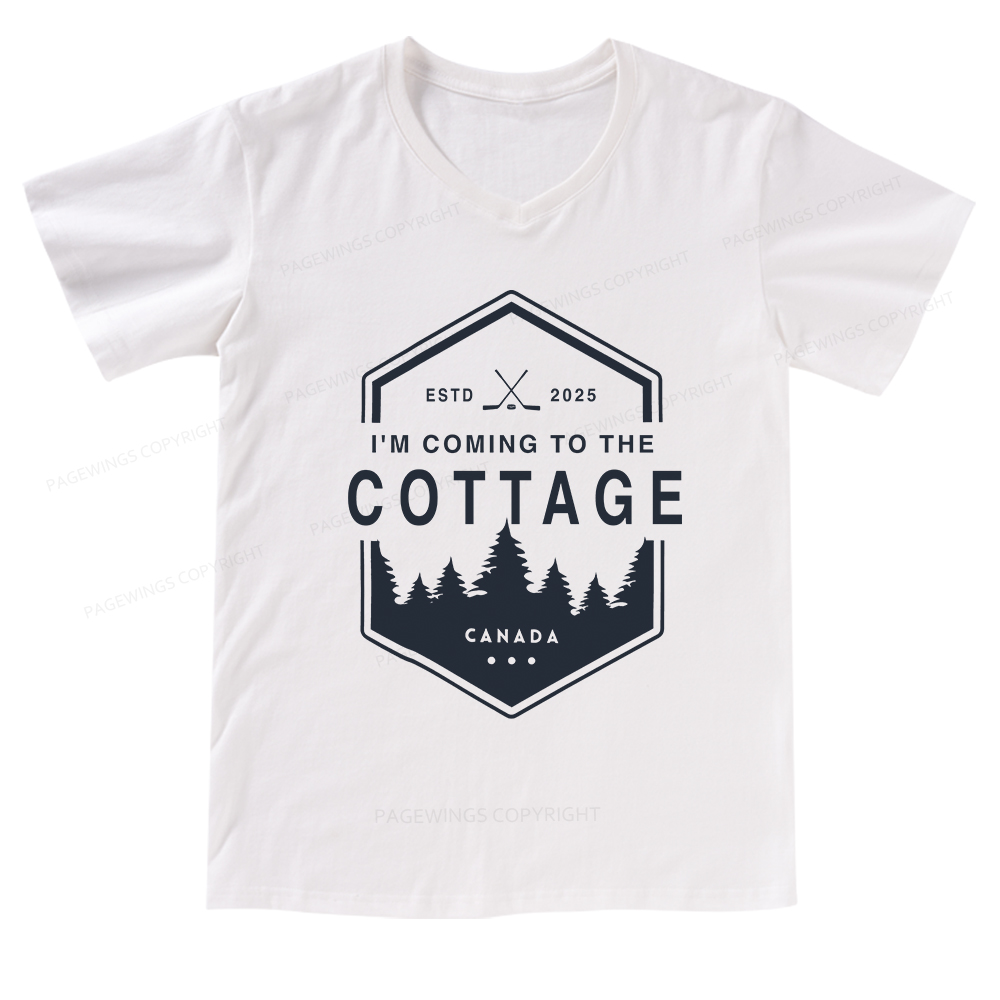 Pagewings Coming To The Cottage V-neck T-shirt